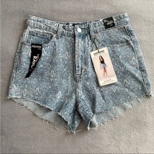 SIMPLE SOCIETY blue jean paisley shorts size 5